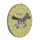 キュートおもしろいゼブラランニングイラストレーション ダーツボード (正面左)