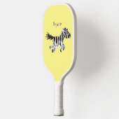 キュートおもしろいゼブラランニングイラストレーション ピックルボールラケット (左)