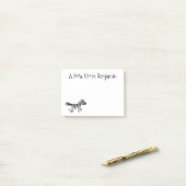 キュートおもしろいゼブラランニングイラストレーション ポストイット (デスク上)