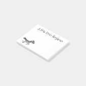 キュートおもしろいゼブラランニングイラストレーション ポストイット (アングル)