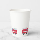 キュートおもしろいディーノドライブファイアエンジン新学期 紙コップ (裏面)