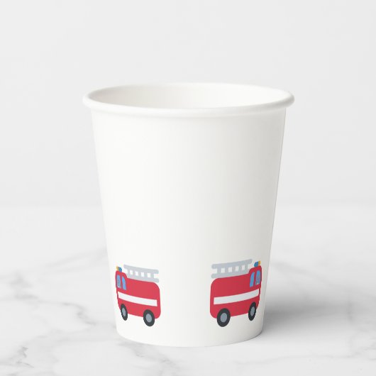 キュートおもしろいディーノドライブファイアエンジン新学期 紙コップ (裏面)