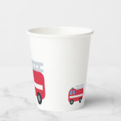 キュートおもしろいディーノドライブファイアエンジン新学期 紙コップ (左)