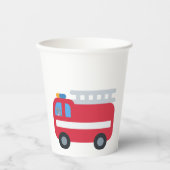 キュートおもしろいディーノドライブファイアエンジン新学期 紙コップ (正面)