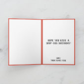 キュートおもしろいトマトプリンパパハッピーバースデー サンキューカード (内部)