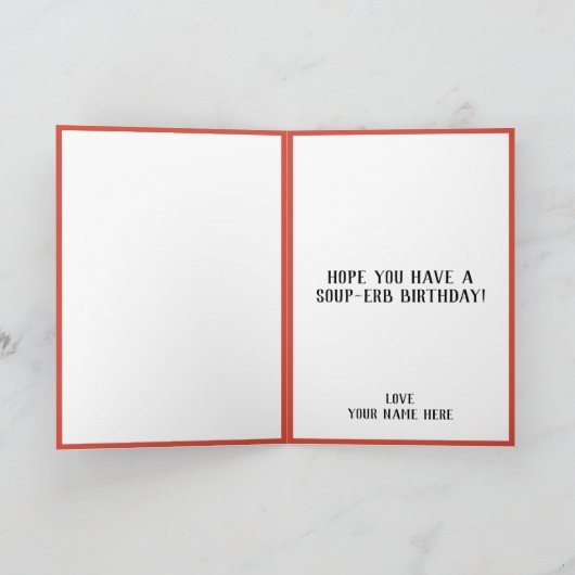 キュートおもしろいトマトプン最高のファンドハッピーバースデー サンキューカード (内部)