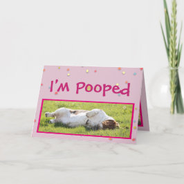 キュートおもしろいバセットハウンド付きイースターカード シーズンカード