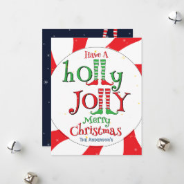 キュートおもしろいフェスティバルホリーすてきメリークリスマス小妖精や小人 シーズンカード