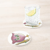 キュートおもしろいフクロウ写真 コースター (側面)