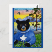 キュートおもしろいブラックベアーロンキンパークはがき ポストカード (正面/裏面)