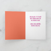 キュートおもしろいヘッジホッグ誕生日 カード (内部)