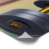 キュートおもしろいベアーウエイトリフトinジムトレーニングアート ポスター (角)