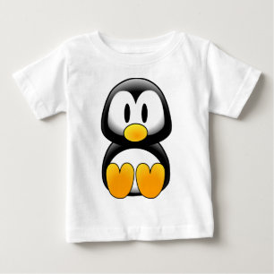 キュートおもしろいベビーペンギン ベビーTシャツ