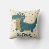 キュートおもしろいベビーワニパーソナライズされたゲータ クッション (裏面)