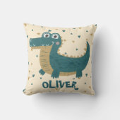 キュートおもしろいベビーワニパーソナライズされたゲータ クッション (正面)