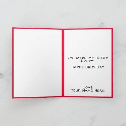 キュートおもしろいボルケーノラヴァ祖母ハッピーバースデー サンキューカード (内部)