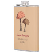 キュートおもしろいマッシュルームプンパーソナライズされたフォーガー フラスク (左)