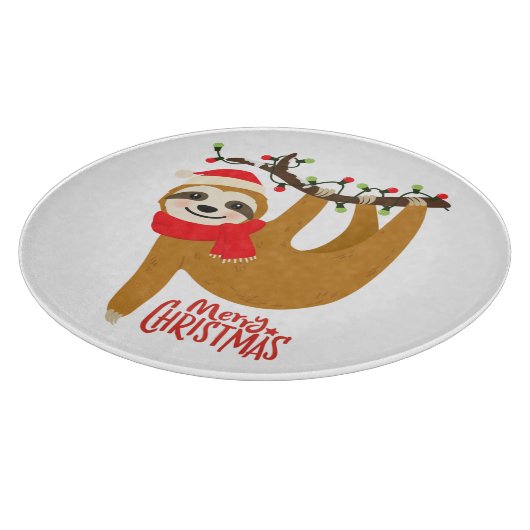 キュートおもしろいメリークリスマス |休日 カッティングボード (角)