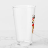 キュートおもしろいメリーモダンクリスマスのナマケモノ |休日 タンブラーグラス (右)