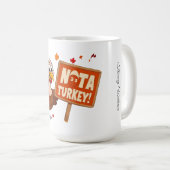 キュートおもしろいユーモアのある感謝祭トルコのマグカップ コーヒーマグカップ (正面右)