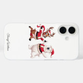 キュートおもしろいユーモアトレンディーモダンメリークリスマス Case-Mate iPhoneケース (裏面 (横))