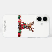 キュートおもしろいユーモアトレンディーモダンメリークリスマス Case-Mate iPhoneケース (裏面 (横))