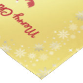 キュートおもしろいルモダン・ルドルフ・サンタクリスマスツリー テーブルクロス (アングル)