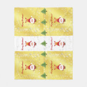 キュートおもしろいルモダン・ルドルフ・サンタクリスマスツリー フリースブランケット (正面)