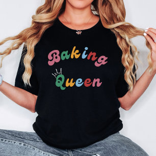 キュートおもしろいレトロベーキングクイーン王室のメンズ Tシャツ