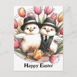 キュートおもしろいヴィンテージイースターチックス ポストカード