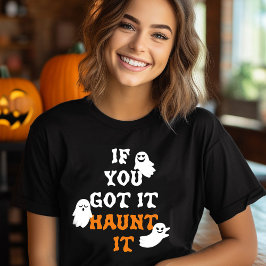 キュートおもしろい幽霊ハロウィーン引用文 Tシャツ