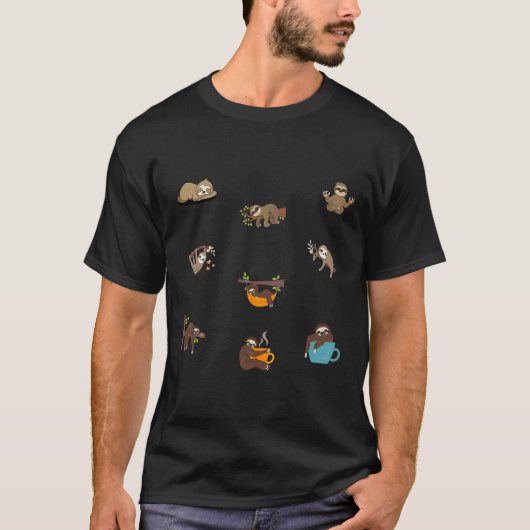 キュートおもしろい怠け者の怠け者 Tシャツ (正面)