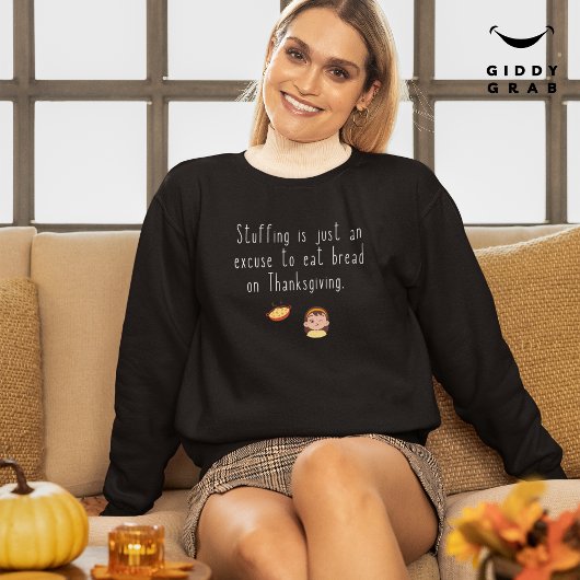 キュートおもしろい感謝祭引用文ホリデータイポグラフィ スウェットシャツ