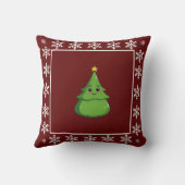 キュートおもしろい漫画トレンディースタイリッシュクリスマスツリー クッション (裏面)