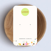 キュートおもしろい紙吹雪スタッドイヤリングジュエリー 名刺