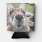 キュートおもしろい顔オーストラリアKangarooビール 缶クーラー (正面)