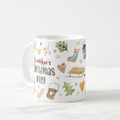 キュートお気に入りのなクリスマパーソナライズされたス コーヒーマグカップ (正面左)