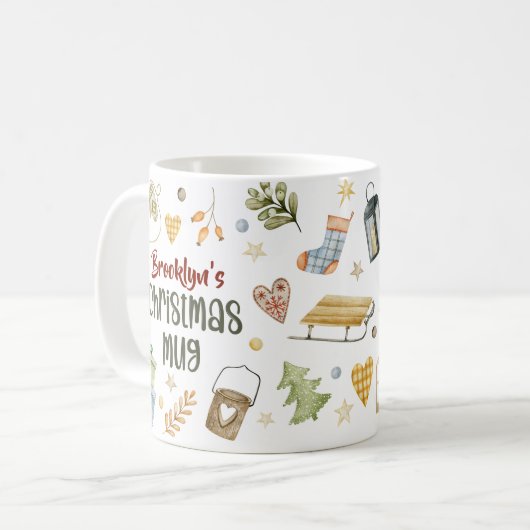 キュートお気に入りのなクリスマパーソナライズされたス コーヒーマグカップ