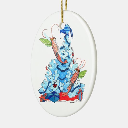 キュートお洒落なアラスカ野生生物のクリスマスオーナメント セラミックオーナメント (左)