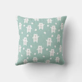 キュートお洒落なホッキョクグマをスキーパーソナライズされた中 クッション (裏面)