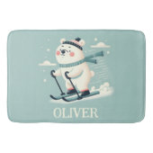 キュートお洒落なホッキョクグマパーソナライズされた バスマット (正面)
