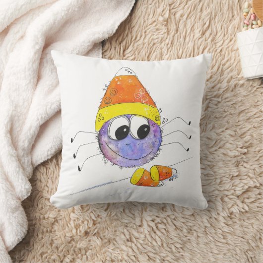 キュートお洒落キャンディーコーンスパイダー クッション (ブランケット)