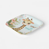 キュートお洒落キリン誕生日キッズパーティー ペーパープレート (傾斜あり)