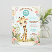 キュートお洒落キリン誕生日パーティー 招待状 (スタンド正面)