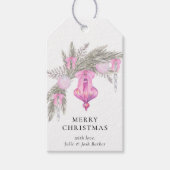 キュートお洒落クリスマシンプルスボタニカル ギフトタグ (正面)