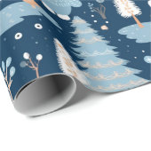 キュートお洒落クリスマスウィンターバニー ラッピングペーパー (ロールコーナー)