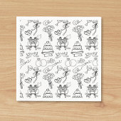 キュートお洒落シックブライダルシャワー婚約パーティ スタンダードカクテルナプキン