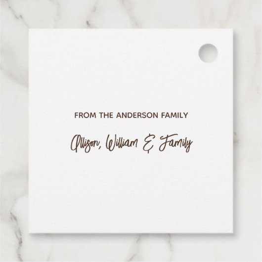 キュートお洒落ジンガーブレッドメリークリスマスホリデー フェイバータグ (裏面)