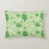 キュートお洒落チキンメドウグリーンフィールド鶏 アクセントクッション (正面)