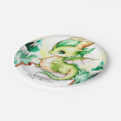 キュートお洒落ドラゴンベビーシャワー ペーパープレート (アングル)